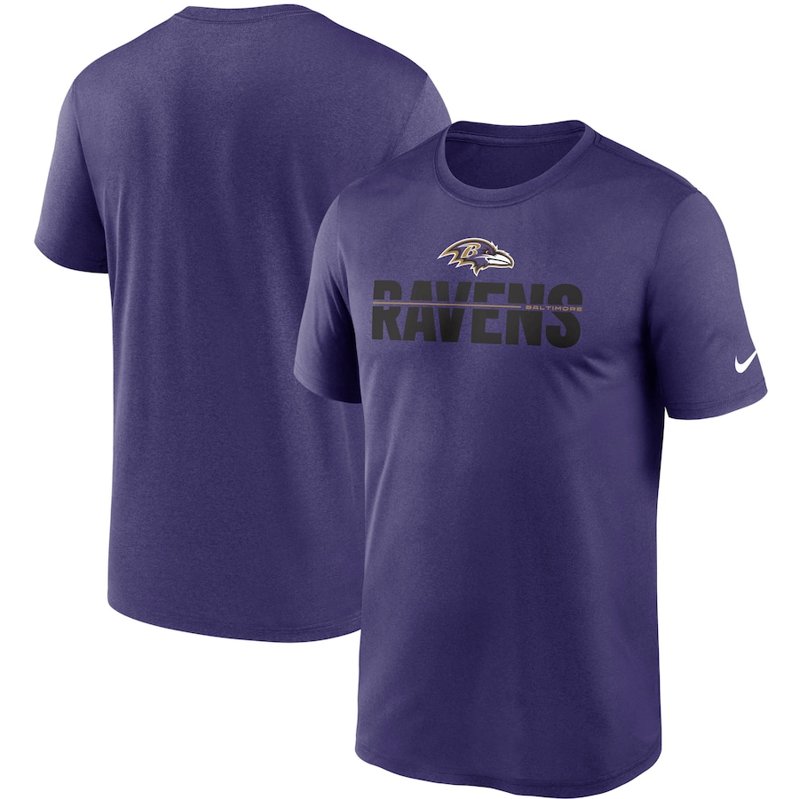 Baltimore Ravens Football Purple Legend Microtype Performance T-Shirt - Man Baltimore Ravens Football Purple Legend Microtype Performance T-Shirt - Man