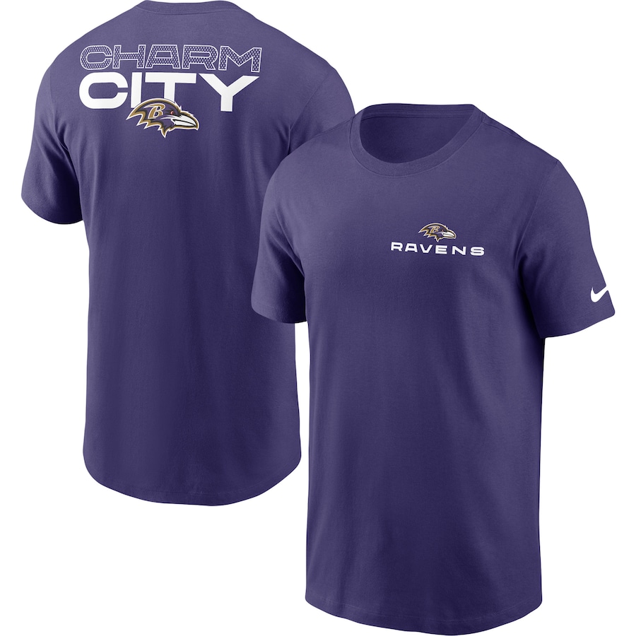 Baltimore Ravens Football Purple Local Phrase T-Shirt - Man Baltimore Ravens Football Purple Local Phrase T-Shirt - Man