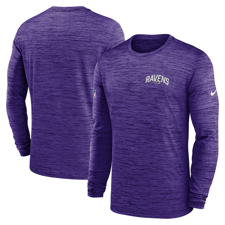 Baltimore Ravens Football Purple Sideline Velocity Athletic Stack Performance Long Sleeve T-Shirt - Man Baltimore Ravens Football Purple Sideline Velocity Athletic Stack Performance Long Sleeve T-Shirt - Man