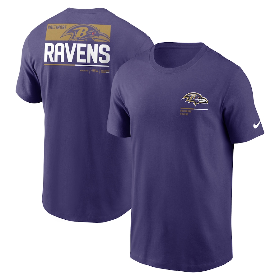 Baltimore Ravens Football Purple Team Incline T-Shirt - Man Baltimore Ravens Football Purple Team Incline T-Shirt - Man