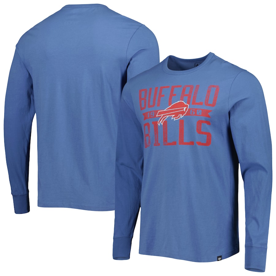 Buffalo Bills '47 Royal Brand Wide Out Franklin Long Sleeve T-Shirt - Man