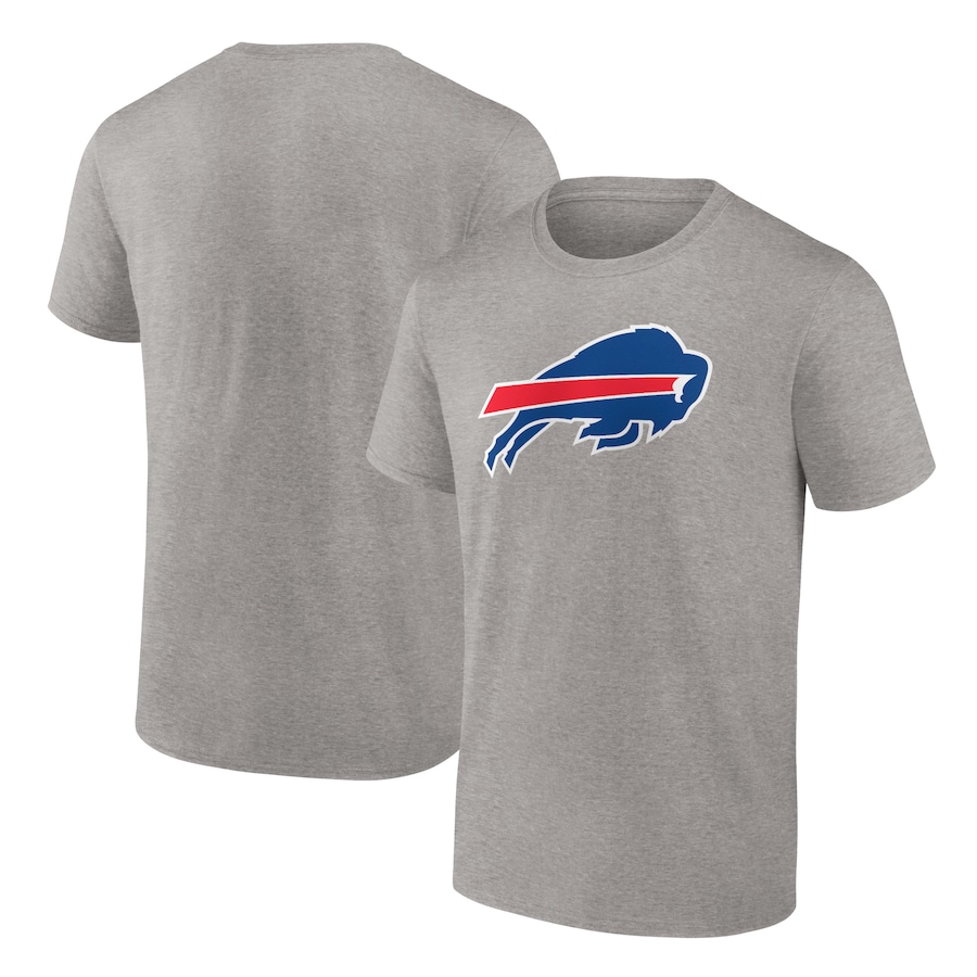 Buffalo Bills Heathered Gray Primary Logo T-Shirt - Man Buffalo Bills Heathered Gray Primary Logo T-Shirt - Man