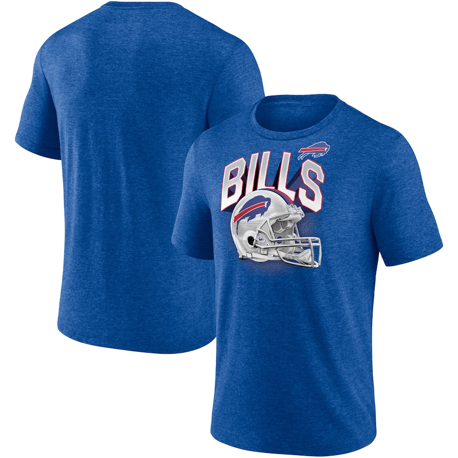 Buffalo Bills Heathered Royal End Around Tri-Blend T-Shirt - Man Buffalo Bills Heathered Royal End Around Tri-Blend T-Shirt - Man
