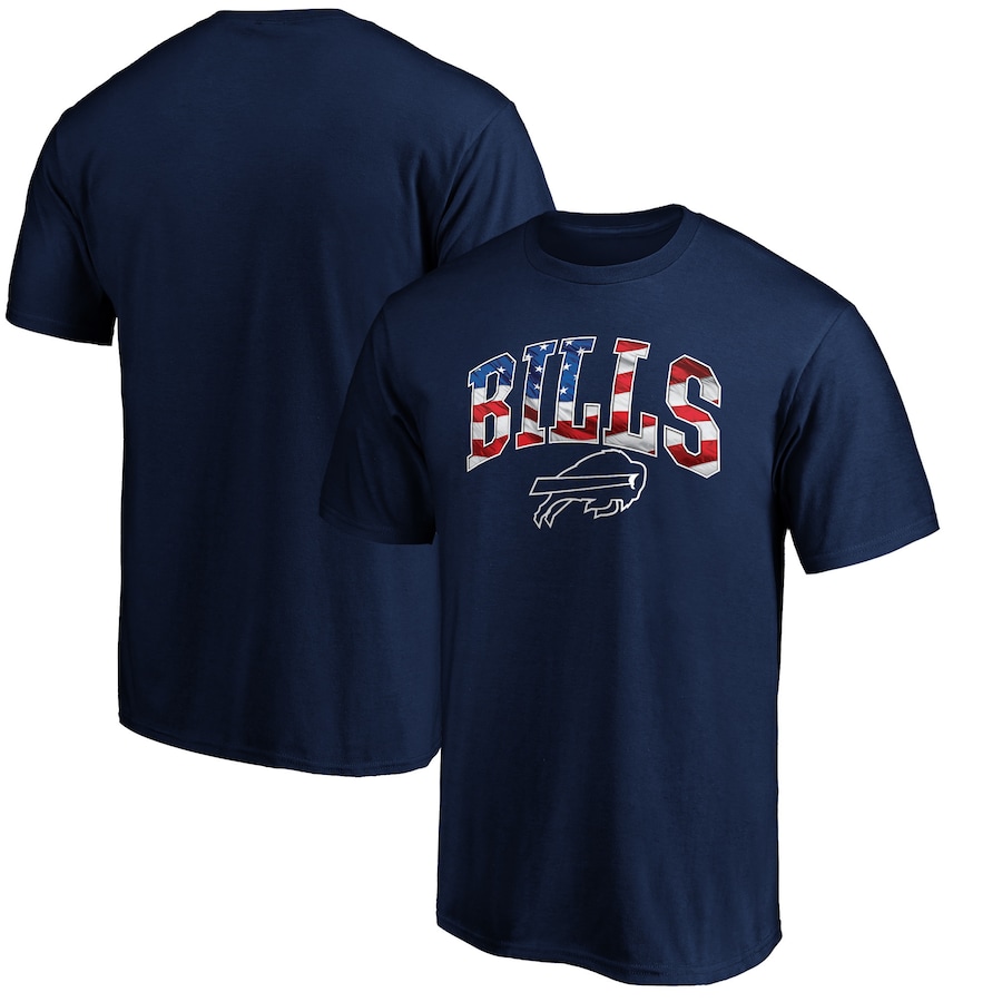 Buffalo Bills Navy Banner Wave T-Shirt - Man Buffalo Bills Navy Banner Wave T-Shirt - Man