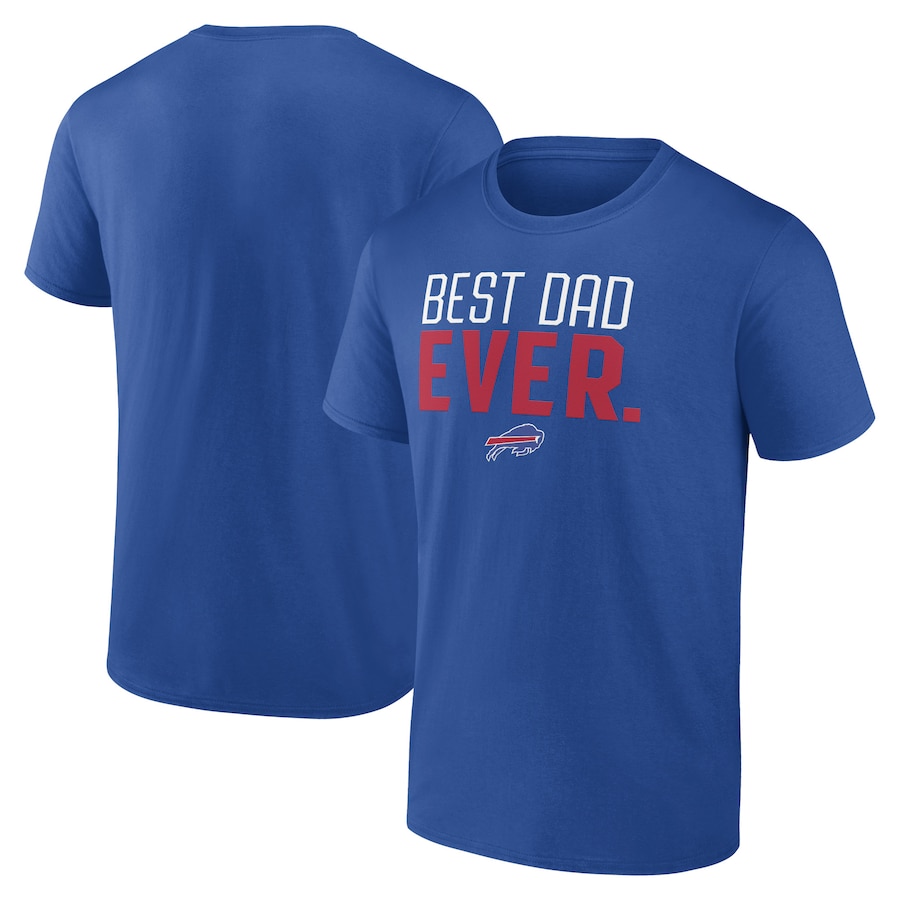 Buffalo Bills Royal Best Dad Ever Team T-Shirt - Man Buffalo Bills Royal Best Dad Ever Team T-Shirt - Man