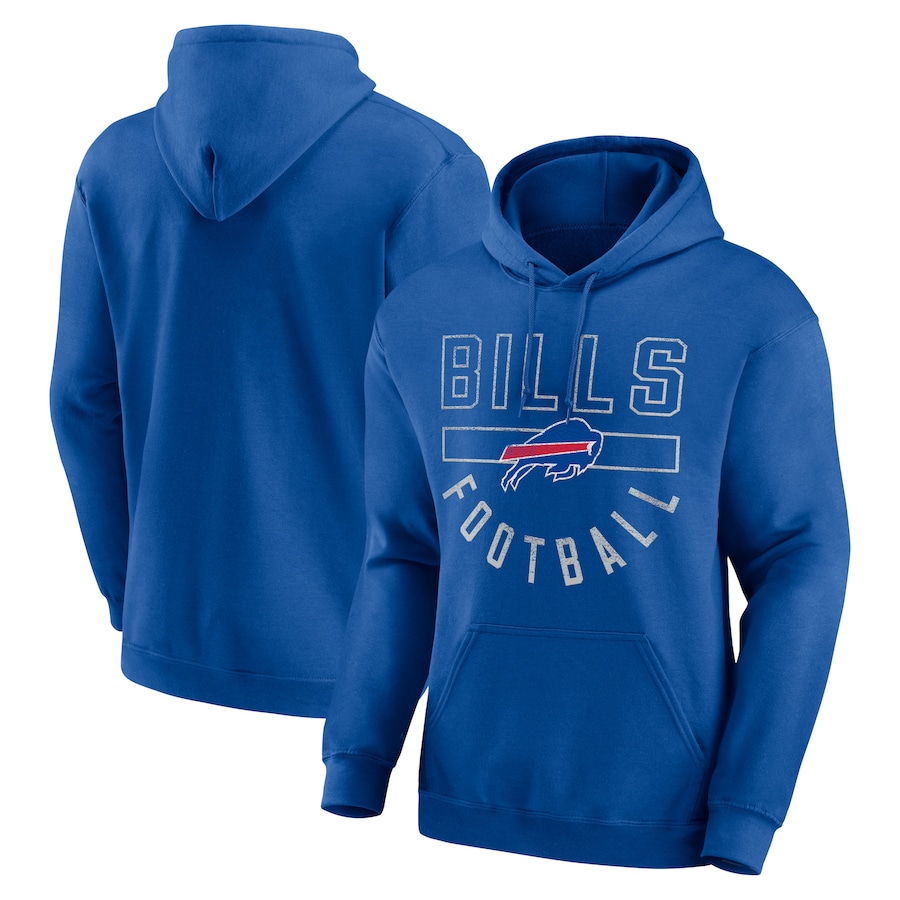 Buffalo Bills Royal Bubble Screen Pullover Hoodie - Man