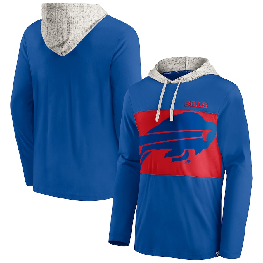 Buffalo Bills Royal Long Sleeve Hoodie T-Shirt - Man Buffalo Bills Royal Long Sleeve Hoodie T-Shirt - Man