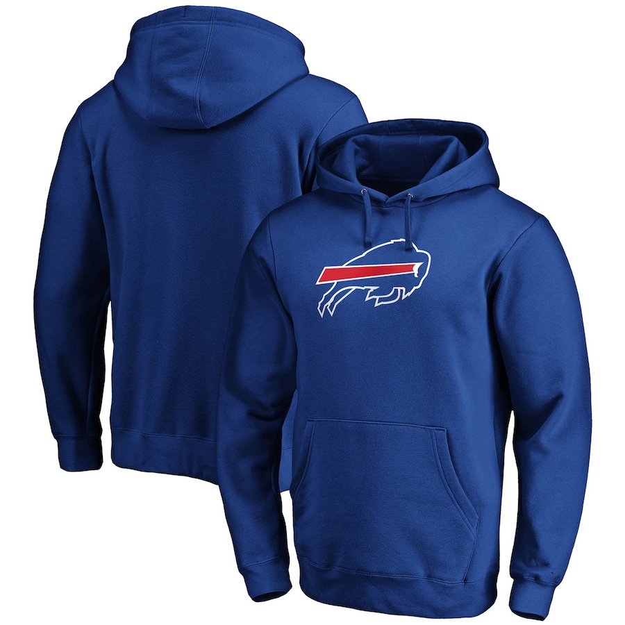 Buffalo Bills Royal Primary Logo Fitted Pullover Hoodie - Man