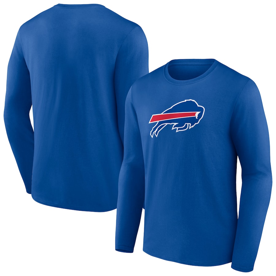 Buffalo Bills Royal Primary Team Logo Long Sleeve T-Shirt - Man Buffalo Bills Royal Primary Team Logo Long Sleeve T-Shirt - Man