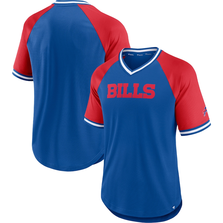 Buffalo Bills Royal/Red Second Wind Raglan V-Neck T-Shirt - Man Buffalo Bills Royal/Red Second Wind Raglan V-Neck T-Shirt - Man