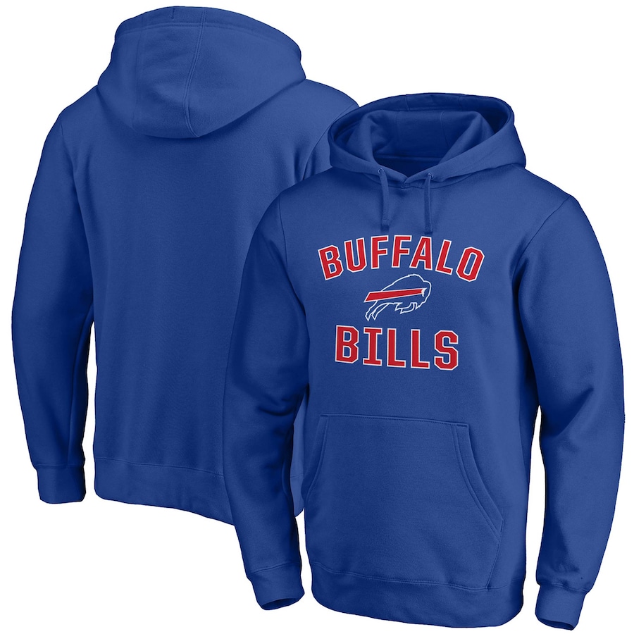 Buffalo Bills Royal Victory Arch Team Fitted Pullover Hoodie - Man