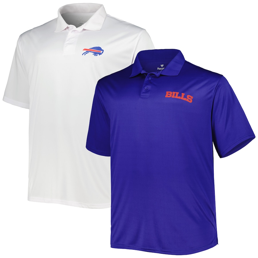 Buffalo Bills Royal/White Solid Two-Pack Polo Set - Man