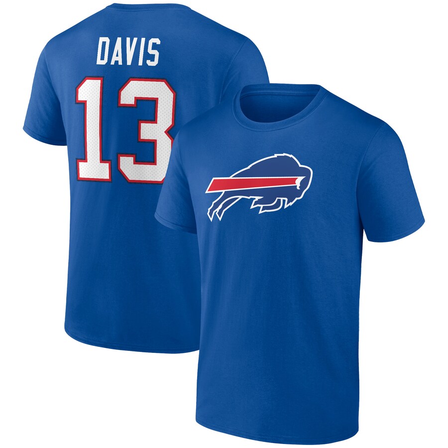 Buffalo Bills Gabe Davis Royal Icon Player Name & Number T-Shirt - Man
