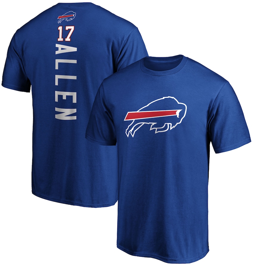 Buffalo Bills Josh Allen Royal Playmaker T-Shirt - Man Buffalo Bills Josh Allen Royal Playmaker T-Shirt - Man