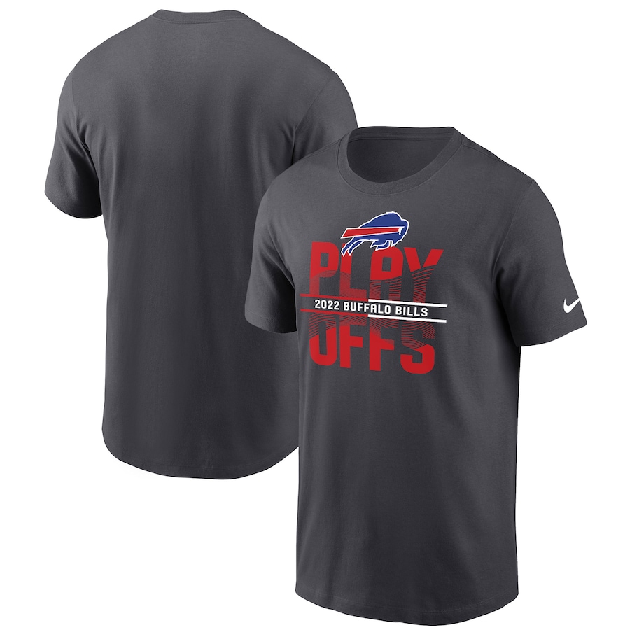Buffalo Bills Football Anthracite 2022 NFL Playoffs Iconic T-Shirt - Man