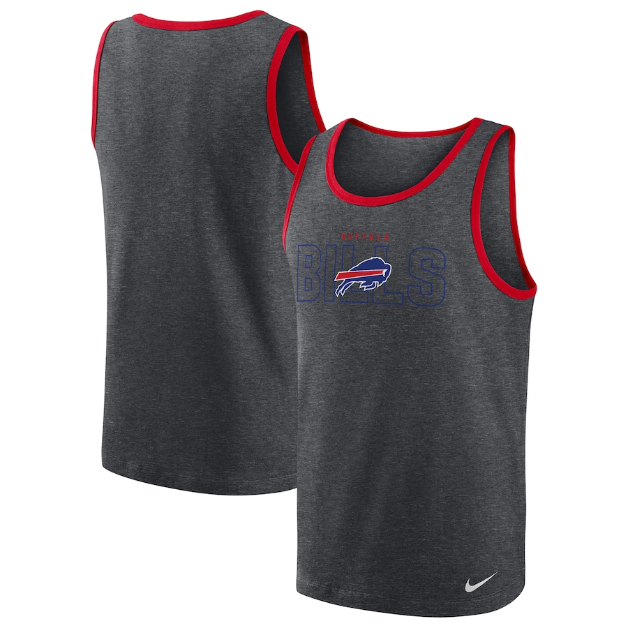 Buffalo Bills Football Heathered Charcoal Tri-Blend Tank Top - Man