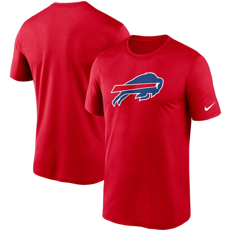 Buffalo Bills Football Red Logo Essential Legend Performance T-Shirt - Man
