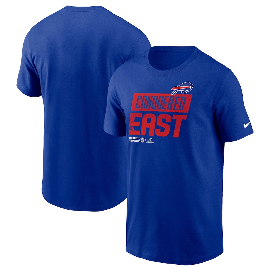 Buffalo Bills Football Royal 2022 AFC East Division Champions Locker Room Trophy Collection T-Shirt - Man
