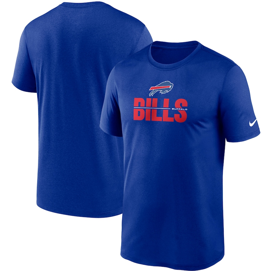 Buffalo Bills Football Royal Legend Microtype Performance T-Shirt - Man Buffalo Bills Football Royal Legend Microtype Performance T-Shirt - Man