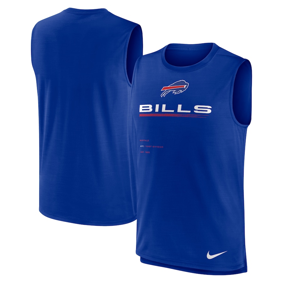 Buffalo Bills Football Royal Muscle Trainer Tank Top - Man