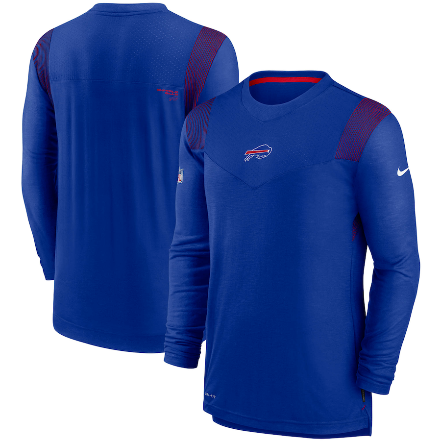 Buffalo Bills Football Royal Sideline Player UV Performance Long Sleeve T-Shirt - Man