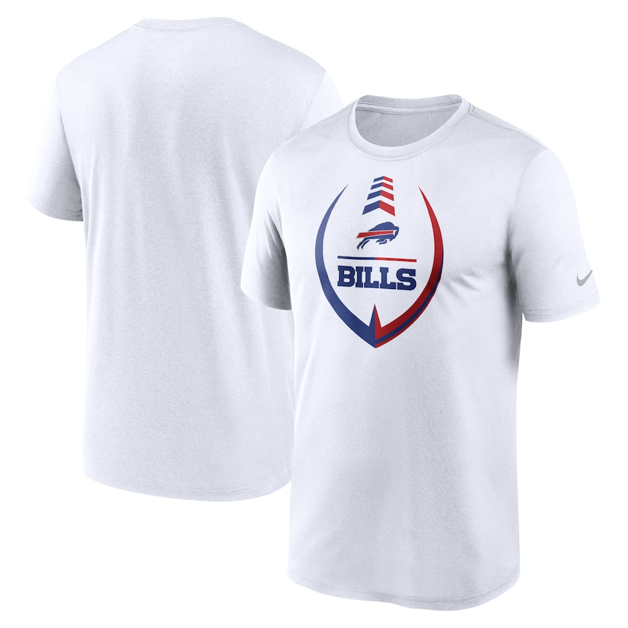 Buffalo Bills Football White Icon Legend Performance T-Shirt - Man