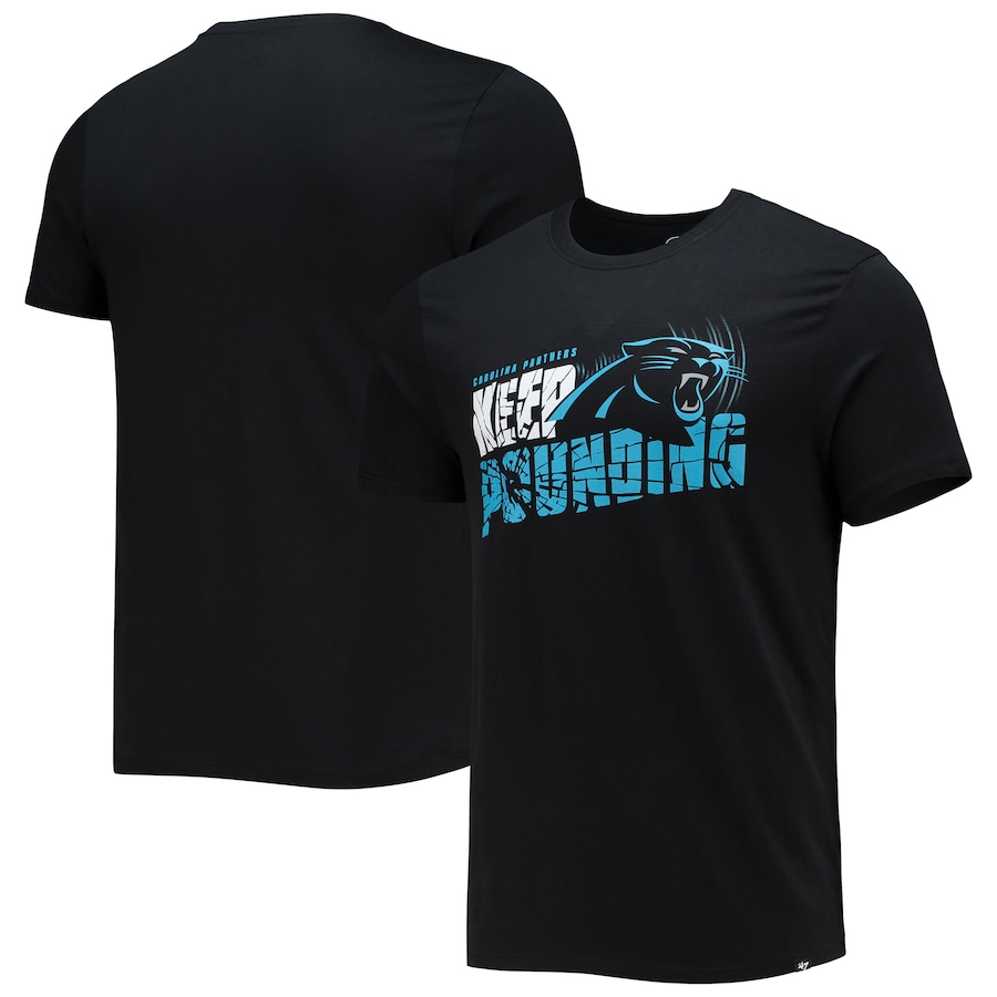 Carolina Panthers '47 Black Keep Pounding Performance T-Shirt - Man Carolina Panthers '47 Black Keep Pounding Performance T-Shirt - Man