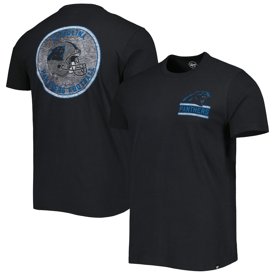 Carolina Panthers '47 Black Open Field Franklin T-Shirt - Man Carolina Panthers '47 Black Open Field Franklin T-Shirt - Man