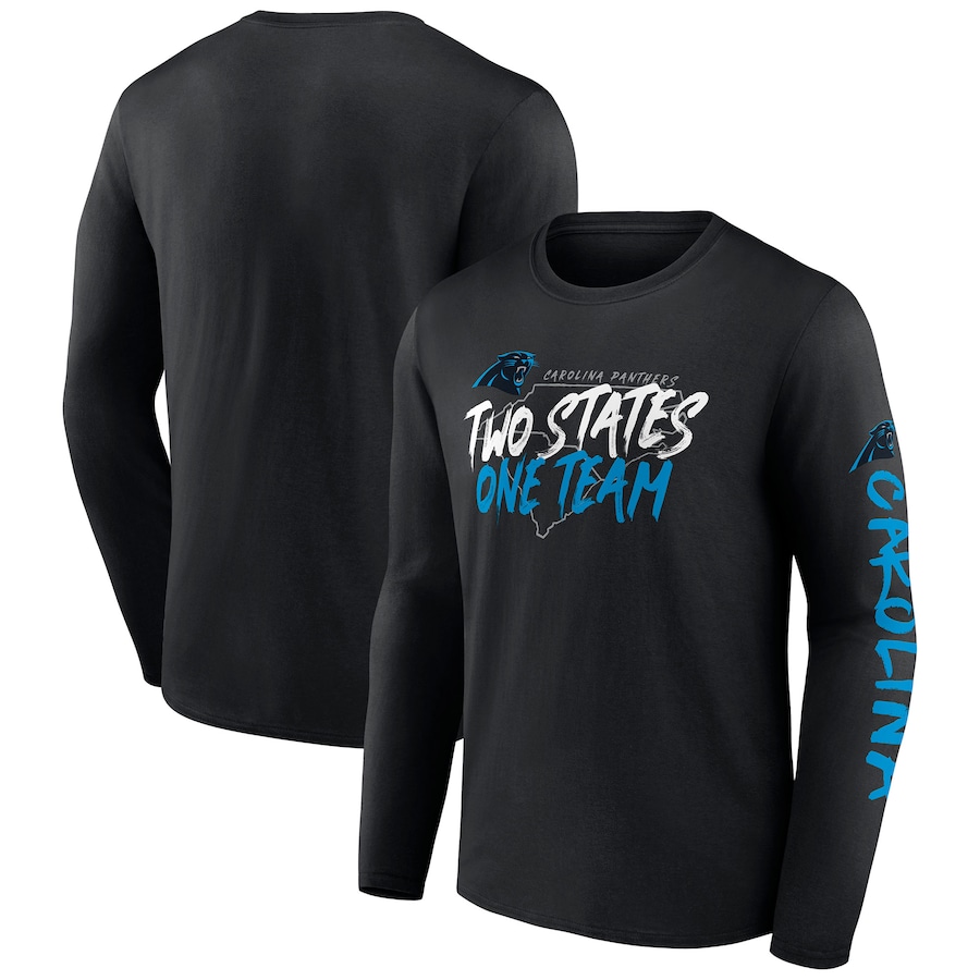 Carolina Panthers Black Hometown Collection Sweep Long Sleeve T-Shirt - Man