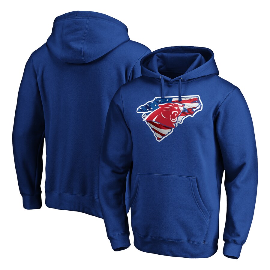 Carolina Panthers Royal Banner State Pullover Hoodie - Man