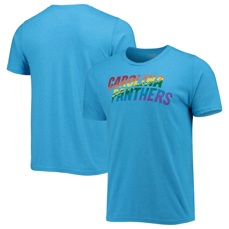 Carolina Panthers Majestic Blue Proud Club Tri-Blend T-Shirt - Man Carolina Panthers Majestic Blue Proud Club Tri-Blend T-Shirt - Man