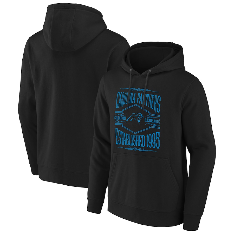 Carolina Panthers NFL x Darius Rucker Collection by USASportsStoreBlack 2-Hit Pullover Hoodie - Man