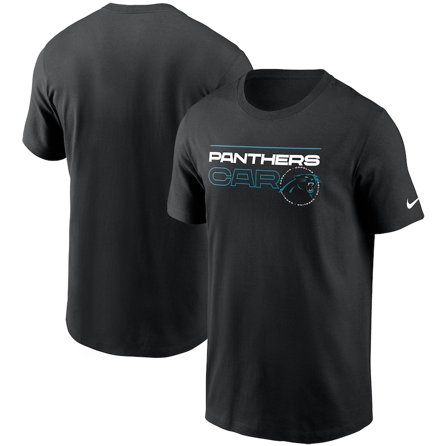 Carolina Panthers Football Black Broadcast Essential T-Shirt - Man Carolina Panthers Football Black Broadcast Essential T-Shirt - Man