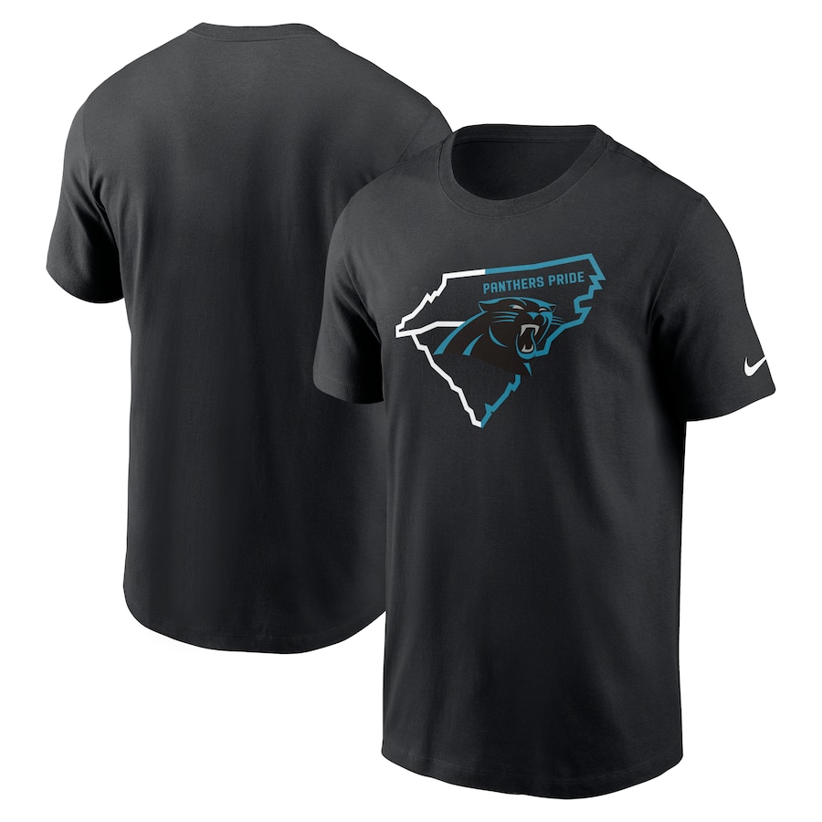 Carolina Panthers Football Black Essential Panthers Pride T-Shirt - Man Carolina Panthers Football Black Essential Panthers Pride T-Shirt - Man