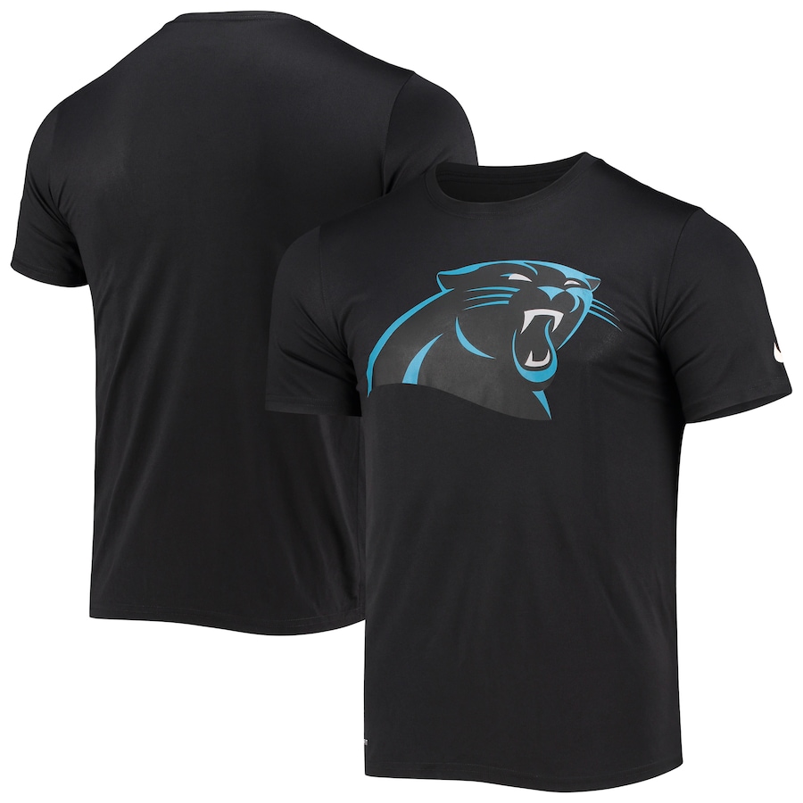 Carolina Panthers Football Black Legend Logo Performance T-Shirt - Man Carolina Panthers Football Black Legend Logo Performance T-Shirt - Man
