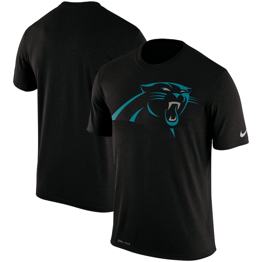 Carolina Panthers Football Black Legend Performance Logo Essential 3 T-Shirt - Man Carolina Panthers Football Black Legend Performance Logo Essential 3 T-Shirt - Man