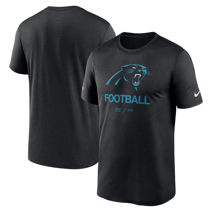 Carolina Panthers Football Black Sideline Infograph Performance T-Shirt - Man