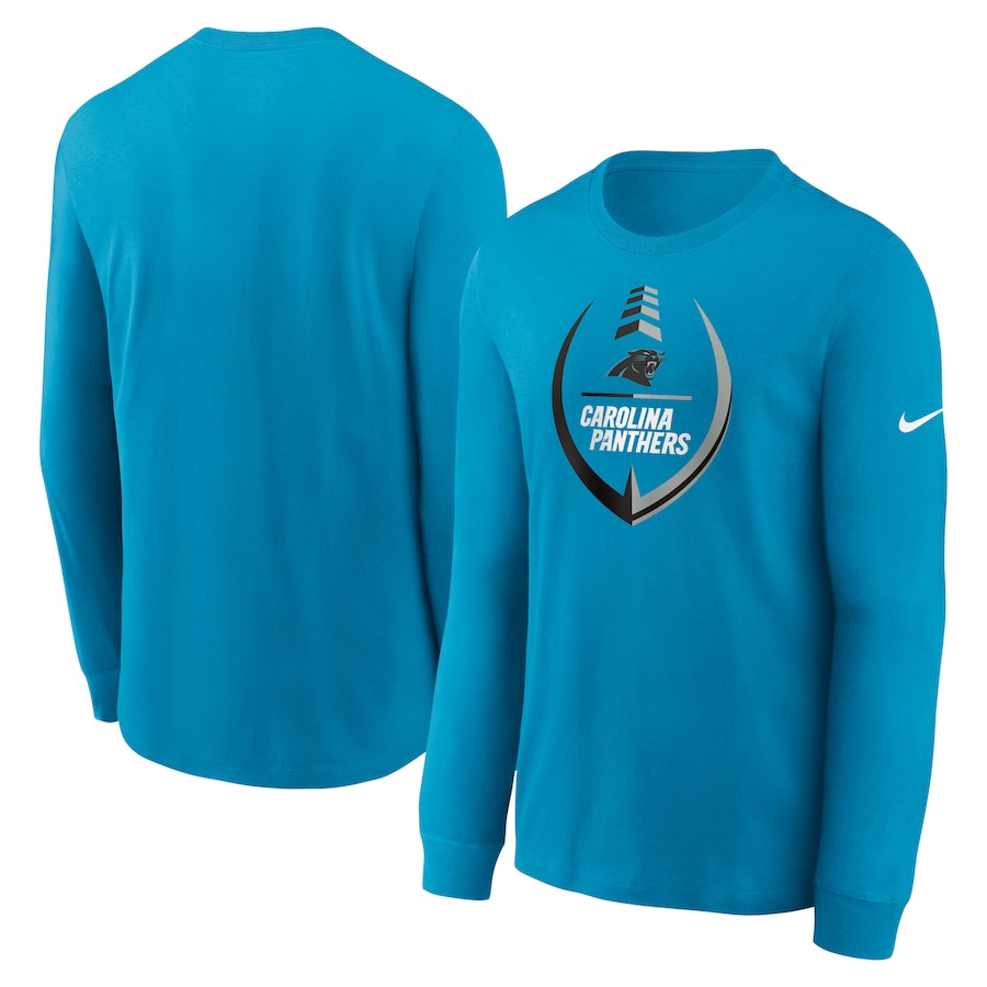 Carolina Panthers Football Blue Icon Legend Logo Performance Long Sleeve T-Shirt - Man