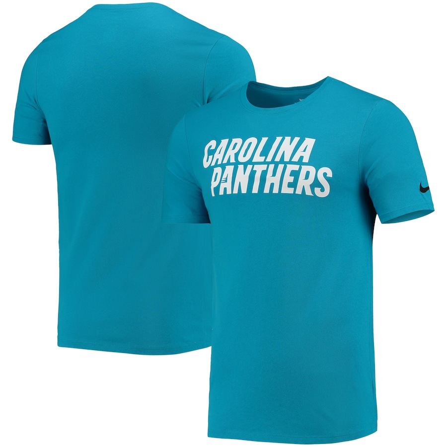 Carolina Panthers Football Blue Legend Wordmark Performance T-Shirt - Man Carolina Panthers Football Blue Legend Wordmark Performance T-Shirt - Man