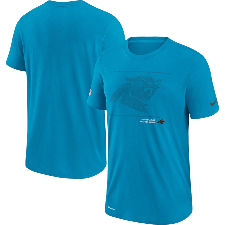 Carolina Panthers Football Blue Sideline Performance T-Shirt - Man Carolina Panthers Football Blue Sideline Performance T-Shirt - Man