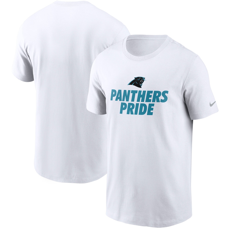 Carolina Panthers Football White Hometown Collection Pride T-Shirt - Man Carolina Panthers Football White Hometown Collection Pride T-Shirt - Man