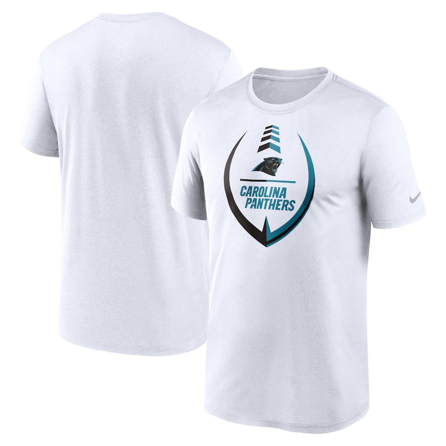 Carolina Panthers Football White Icon Legend Performance T-Shirt - Man