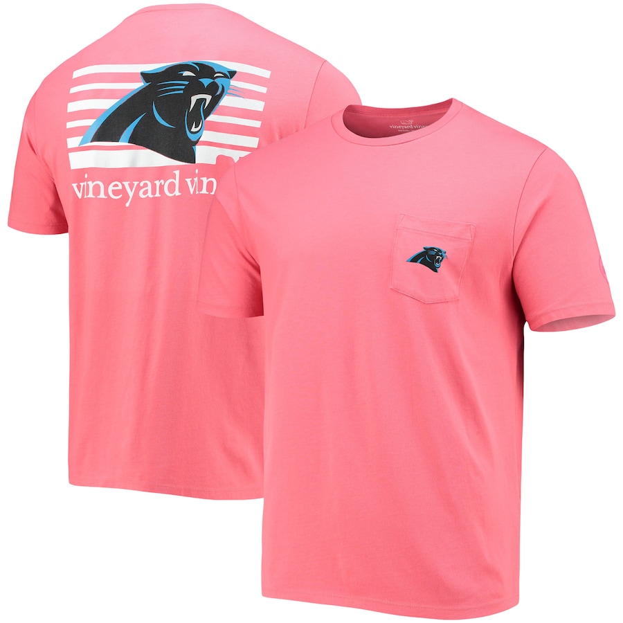 Carolina Panthers Vineyard Vines Red Block Pocket T-Shirt - Man