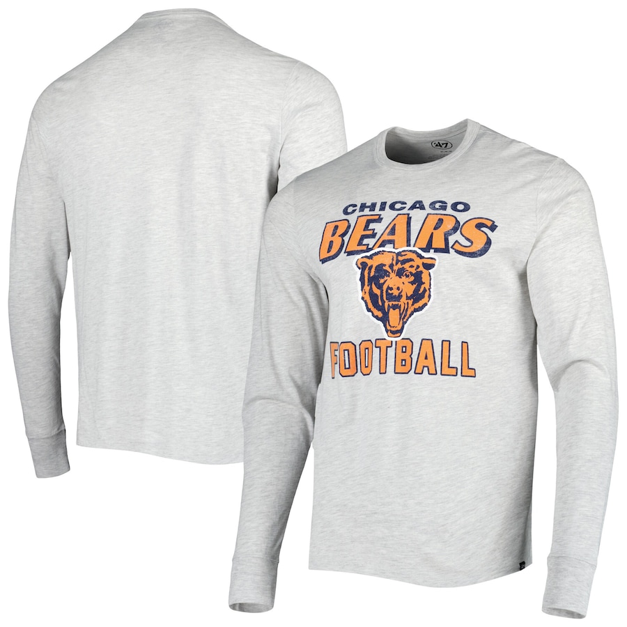 Chicago Bears '47 Heathered Gray Dozer Franklin Long Sleeve T-Shirt - Man