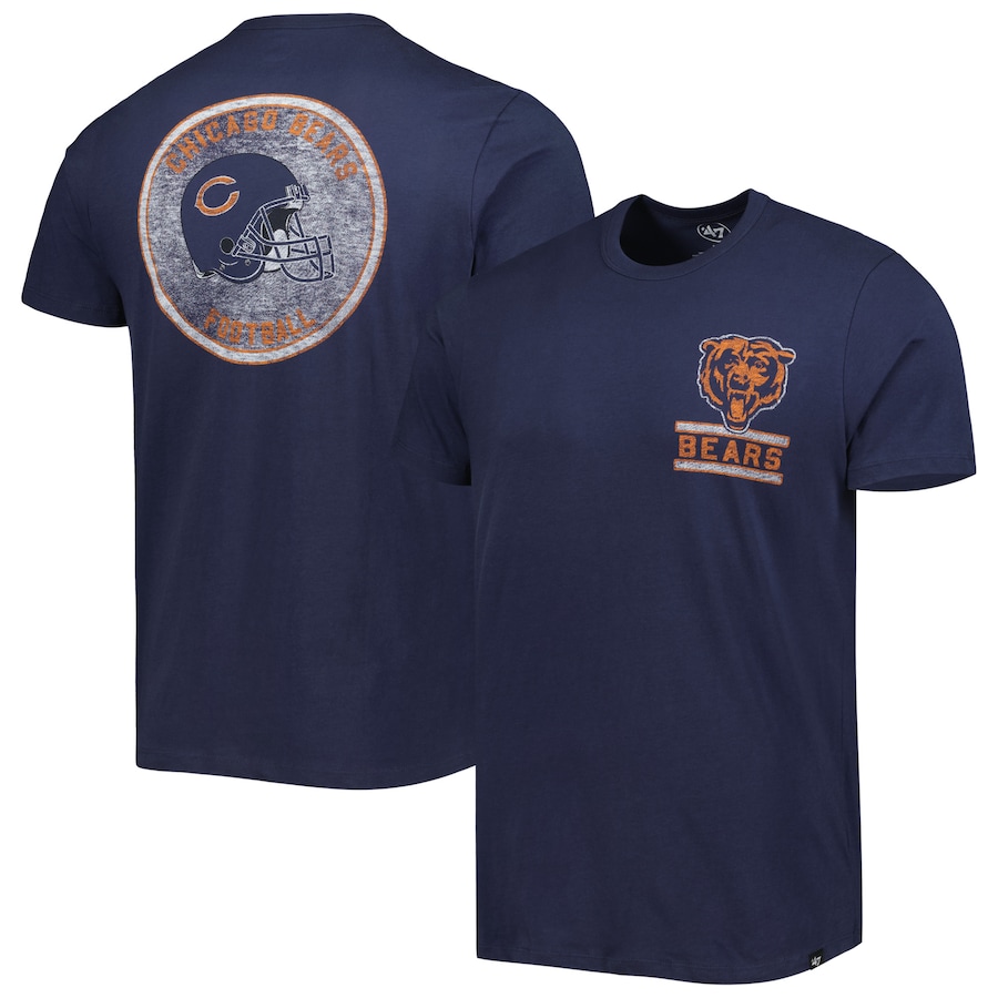 Chicago Bears '47 Navy Open Field Franklin T-Shirt - Man