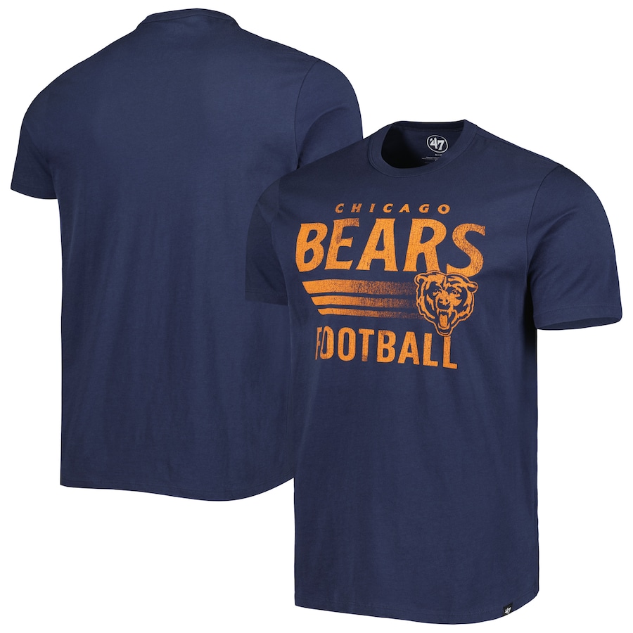 Chicago Bears '47 Navy Wordmark Rider Franklin T-Shirt - Man Chicago Bears '47 Navy Wordmark Rider Franklin T-Shirt - Man