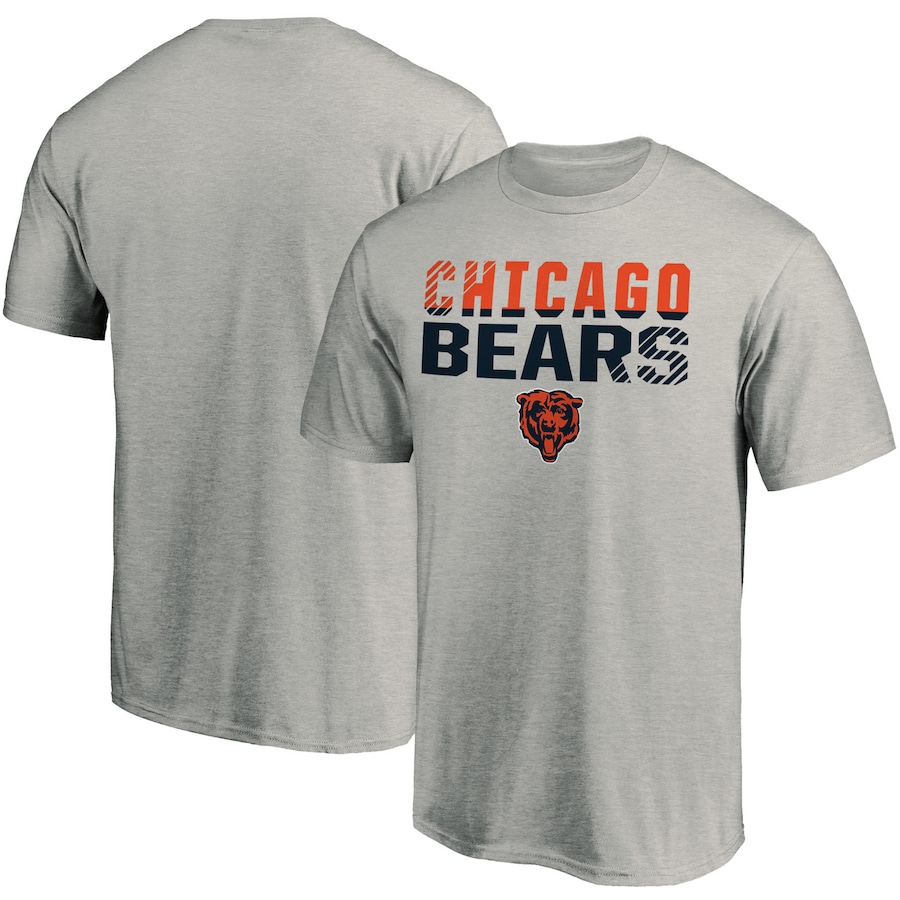 Chicago Bears Heathered Gray Fade Out T-Shirt - Man