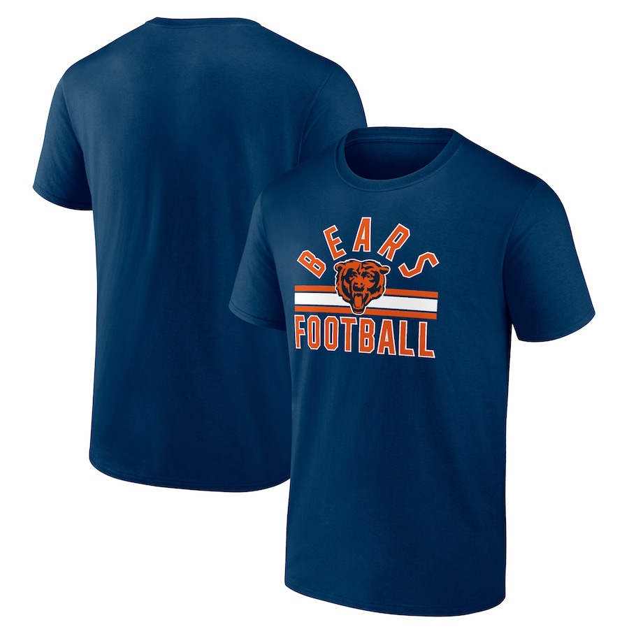 Chicago Bears Navy Standard Arch Stripe T-Shirt - Man