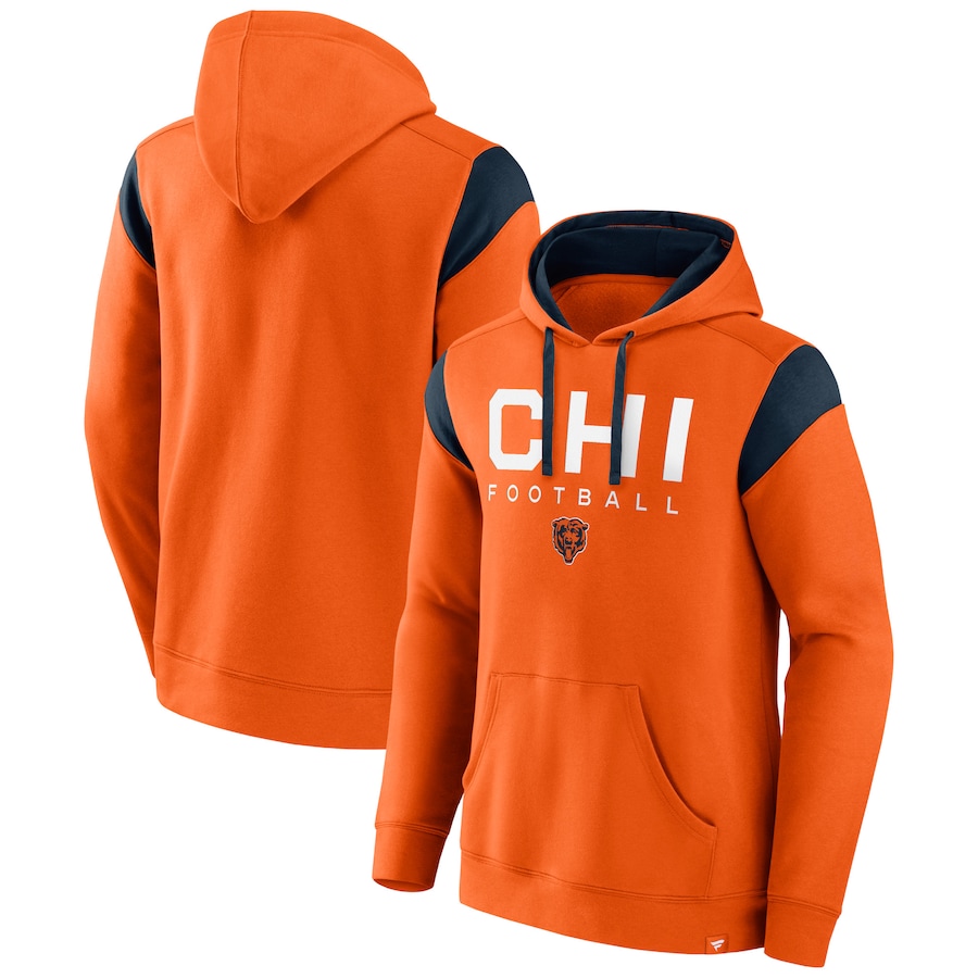 Chicago Bears Orange Call The Shot Pullover Hoodie - Man Chicago Bears Orange Call The Shot Pullover Hoodie - Man
