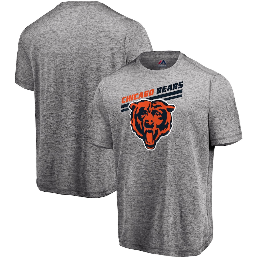 Chicago Bears Majestic Gray Showtime Pro Grade Cool Base T-Shirt - Man Chicago Bears Majestic Gray Showtime Pro Grade Cool Base T-Shirt - Man